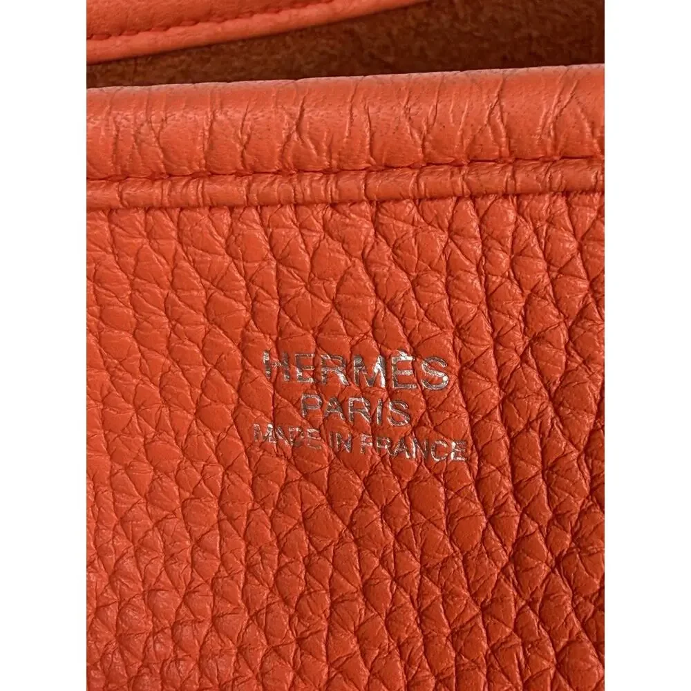 Hermes Evelyne 29 Bag Orange Poppy Taurillon Clemence Leather 2017 - Picture 10 of 16